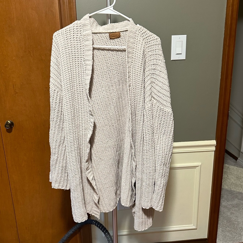 Cream-colored oversized sweater